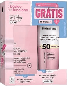 Hidrabene Kit Hyaluronic Filler 30ml + Protetor Solar FPS50 50g